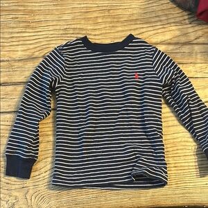 Ralph Lauren Blue and White Long Sleeve Tee